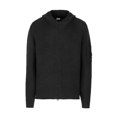 C.P. Company Black Zip-Up Hoodie Jacket 11CMKN258A006149A-999