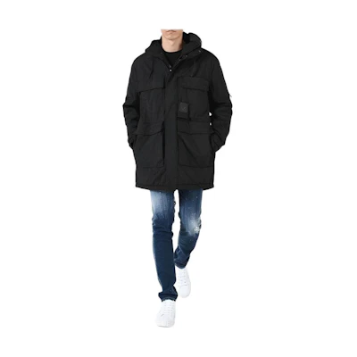 C.P. Company Black Zip-Up Hoodie Jacket Relaxed Fit Long Sleeve 09CMOW094A005782G999