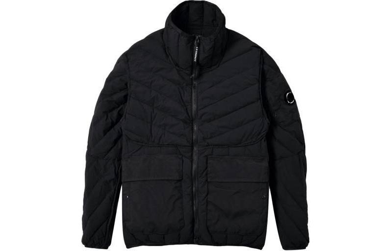 C.P. Company Black Zip-Up Stand Collar Jacket CMOW023A006109M999