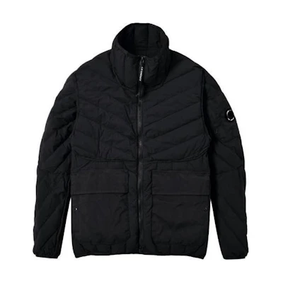 C.P. Company Black Zip-Up Stand Collar Jacket CMOW023A006109M999