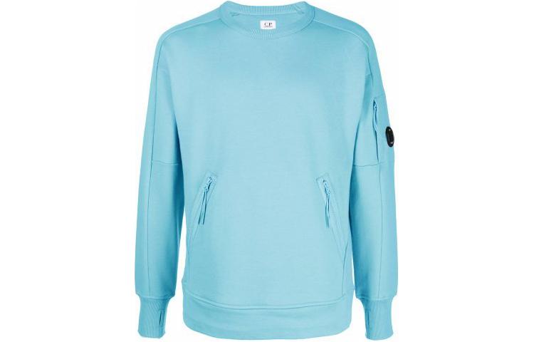 C.P. Company Blue Crewneck Logo Sweatshirt 12CMSS080A005086W832