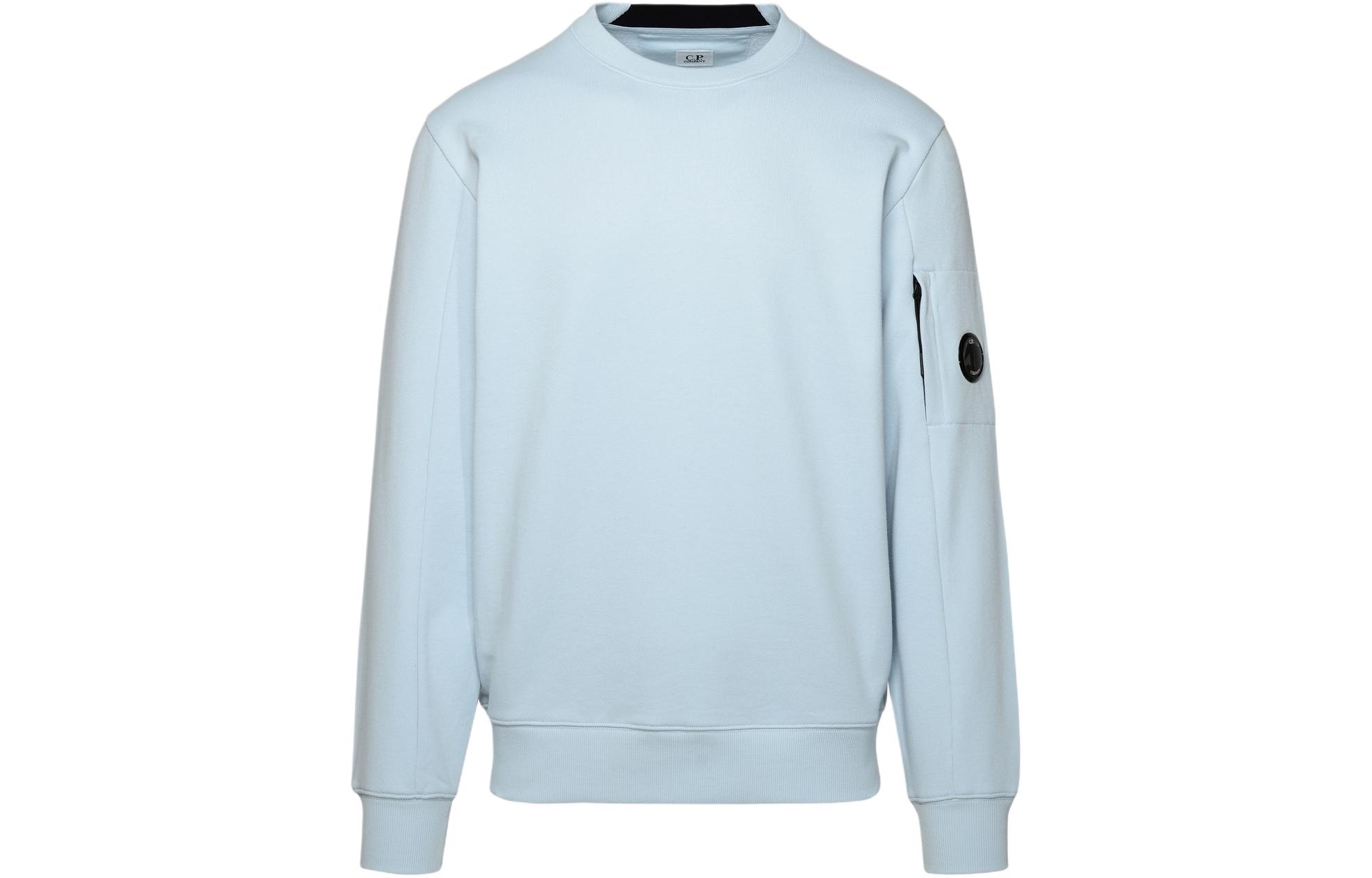 C.P. Company Blue Crewneck Long Sleeve Sweatshirt 16CMSS022A005086W806