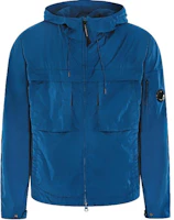 C.P. Company Blue Hooded Zip-Up Jacket CMOW036A005904G848 C.P. Company Blue Hooded Zip-Up Jacket CMOW036A005904G848