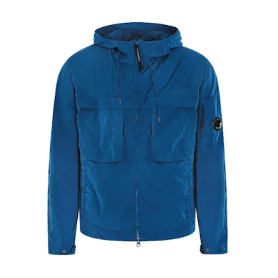 C.P. Company Blue Hooded Zip-Up Jacket CMOW036A005904G848