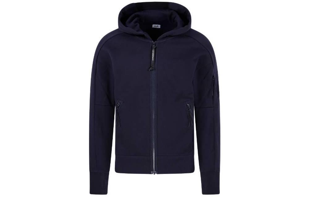 C.P. Company Blue Hoodie with Zipper and Long Sleeves 15CMSS400A005086W888