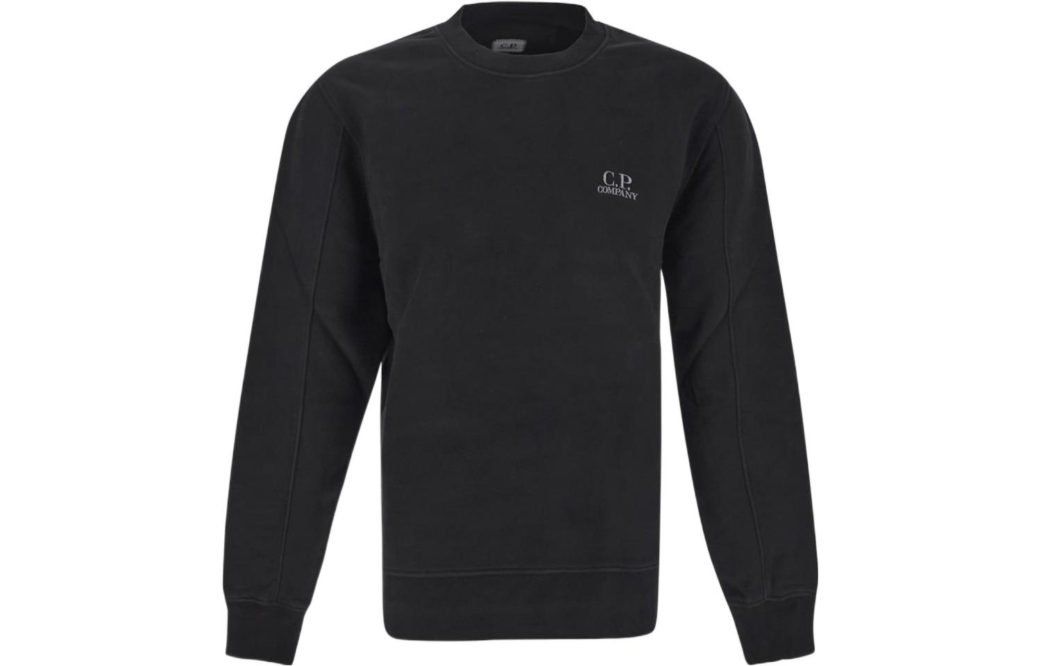 C.P. Company Blue Logo Crewneck Sweatshirt 13CMSS008B006372G999