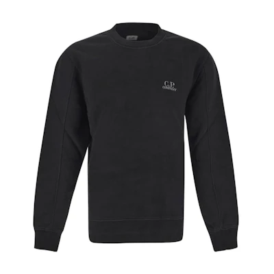 C.P. Company Blue Logo Crewneck Sweatshirt 13CMSS008B006372G999