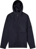 C.P. Company Blue Logo Hooded Zip-Up Jacket CMSH156A006406O888 C.P. Company Blue Logo Hooded Zip-Up Jacket CMSH156A006406O888