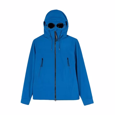 C.P. Company Blue Loose Fit Hooded Full-Zip Jacket 10CMOW013A005968A870