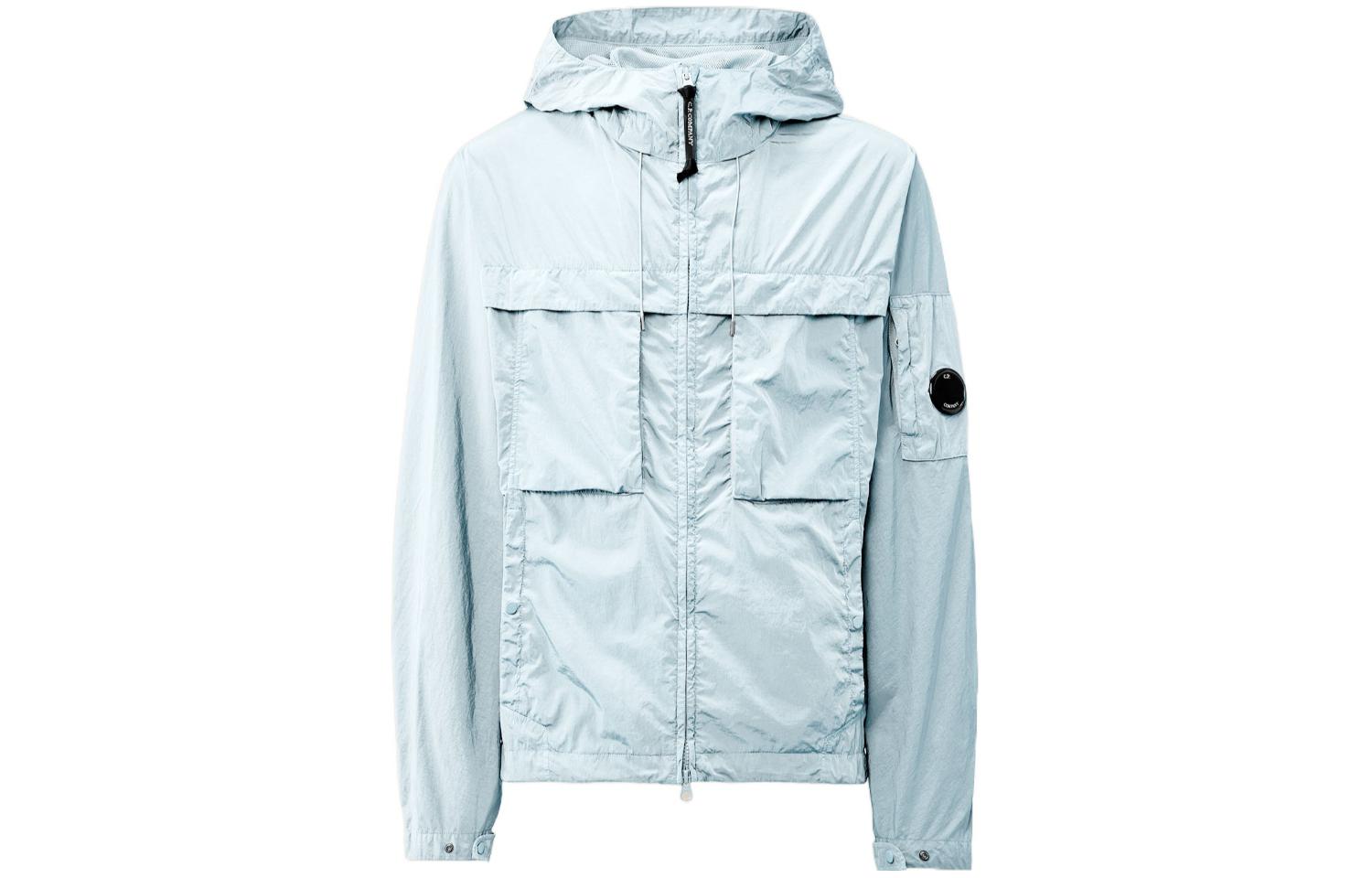 C.P. Company Blue Loose Fit Zip-Up Hoodie Jacket 16CMOW036A005904G806