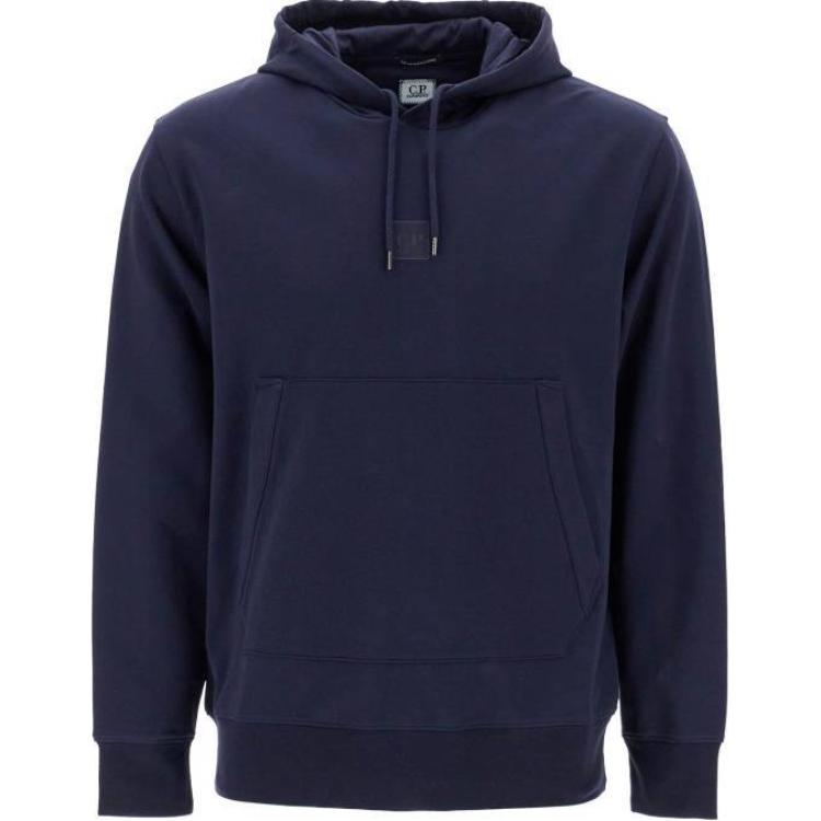 C.P. Company Blue Pullover Hoodie with Logo for Men CLSS033A006452W897