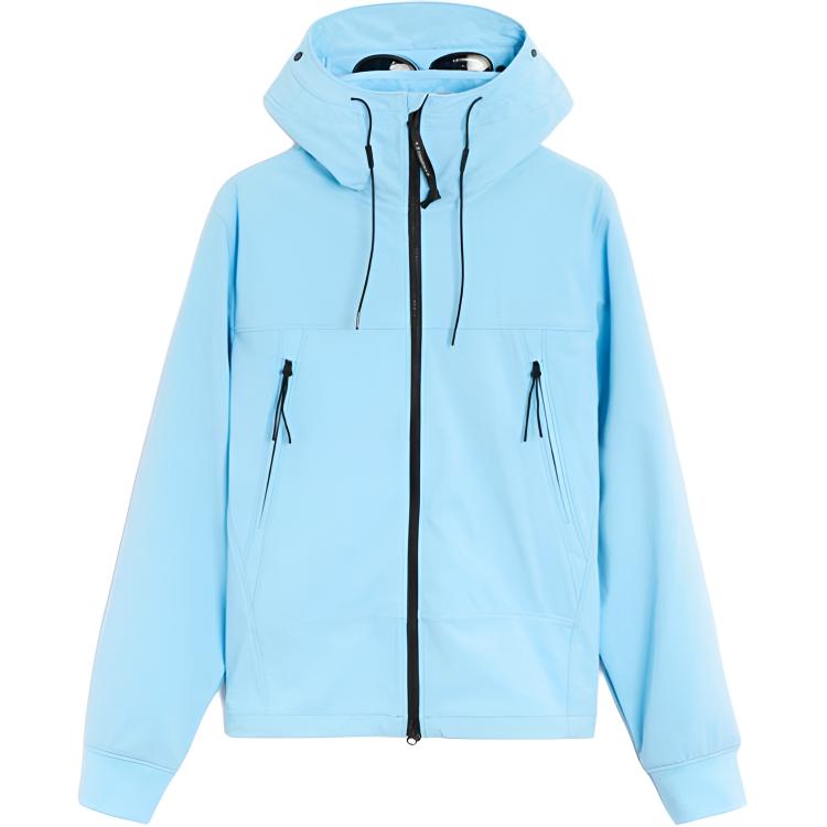 C.P. Company Blue Solid Front Zip Pocket Jacket 12CMOW001A005968A-832