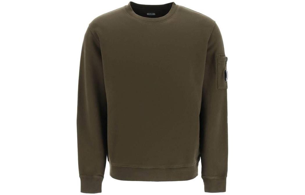 C.P. Company Brown Crewneck Sweatshirt with Logo 13CMSS008A006372R683