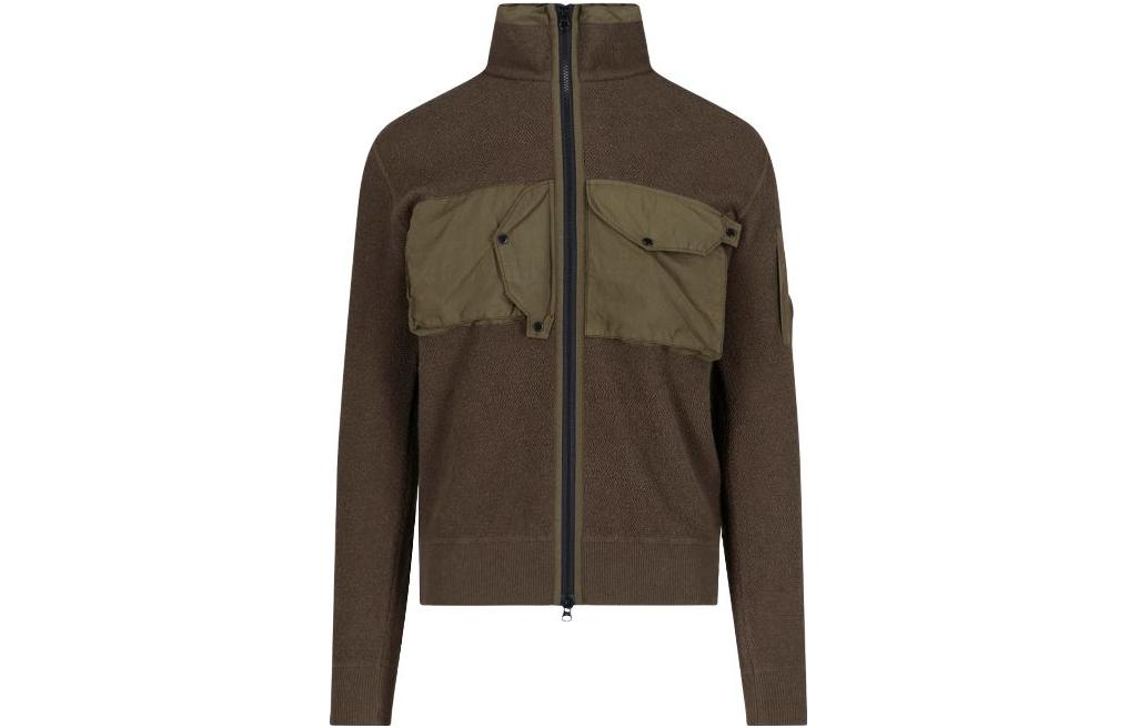 C.P. Company Brown High Neck Casual Loose-Fit Jacket 13CMKN281A005504M683