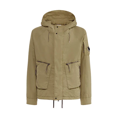 C.P. Company Brown Nylon Hooded Jacket CMOW066A005991G653