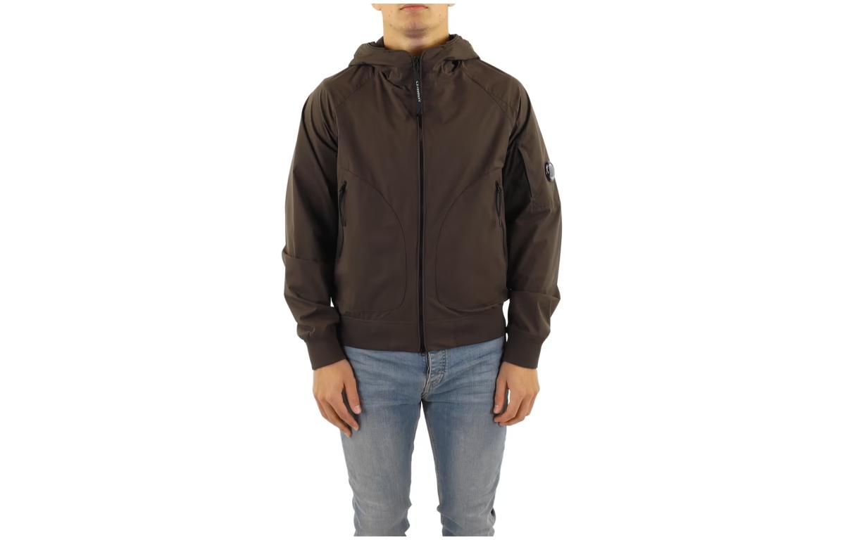 C.P. Company Brown Oversized Zip-Up Hoodie Jacket CMOW095004117A365