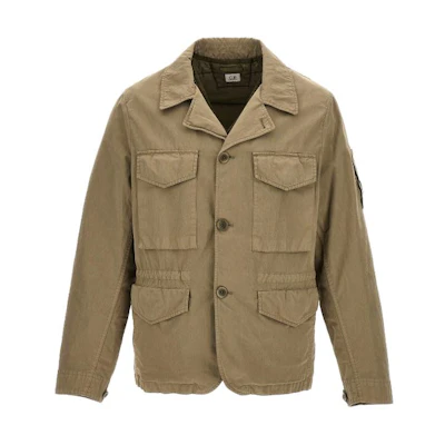 C.P. Company Brown Single-Breasted Long-Sleeve Collared Jacket 15CMOW277A005966G335