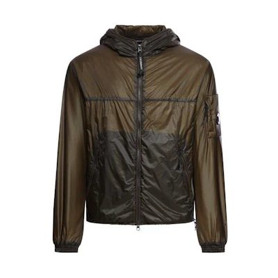 C.P. Company Brown Slim Fit Hooded Zip-Up Jacket 16CMOW037A006099U683