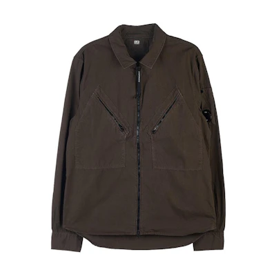 C.P. Company Brown Zip-Up Casual Long-Sleeve Jacket 12CMSH236A006272G683