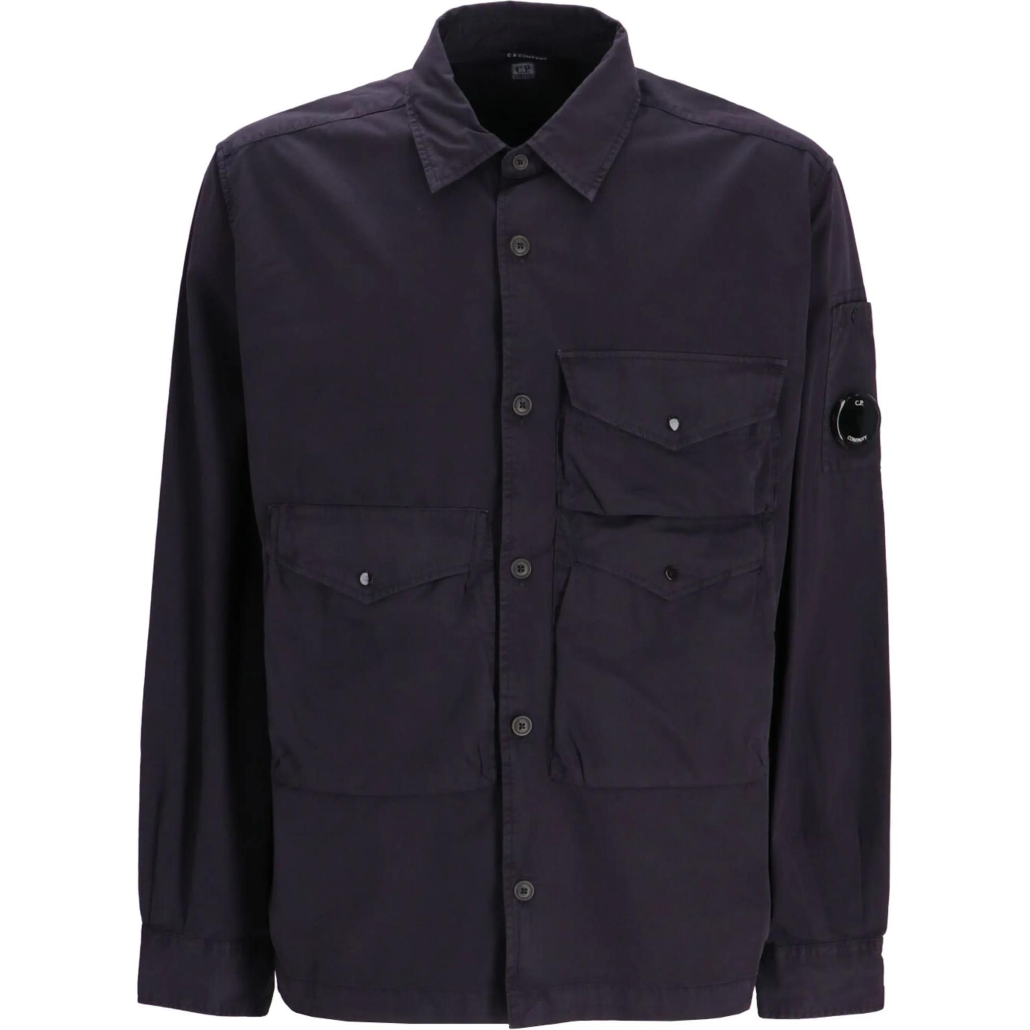 C.P. Company Button-Down Long Sleeve Shirt  Deep Purple CMOS126A110143G-799