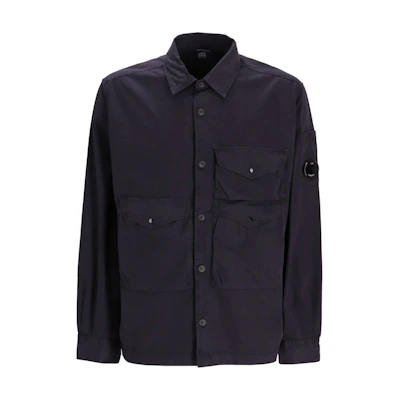 C.P. Company Button-Down Long Sleeve Shirt Deep Purple CMOS126A110143G-799