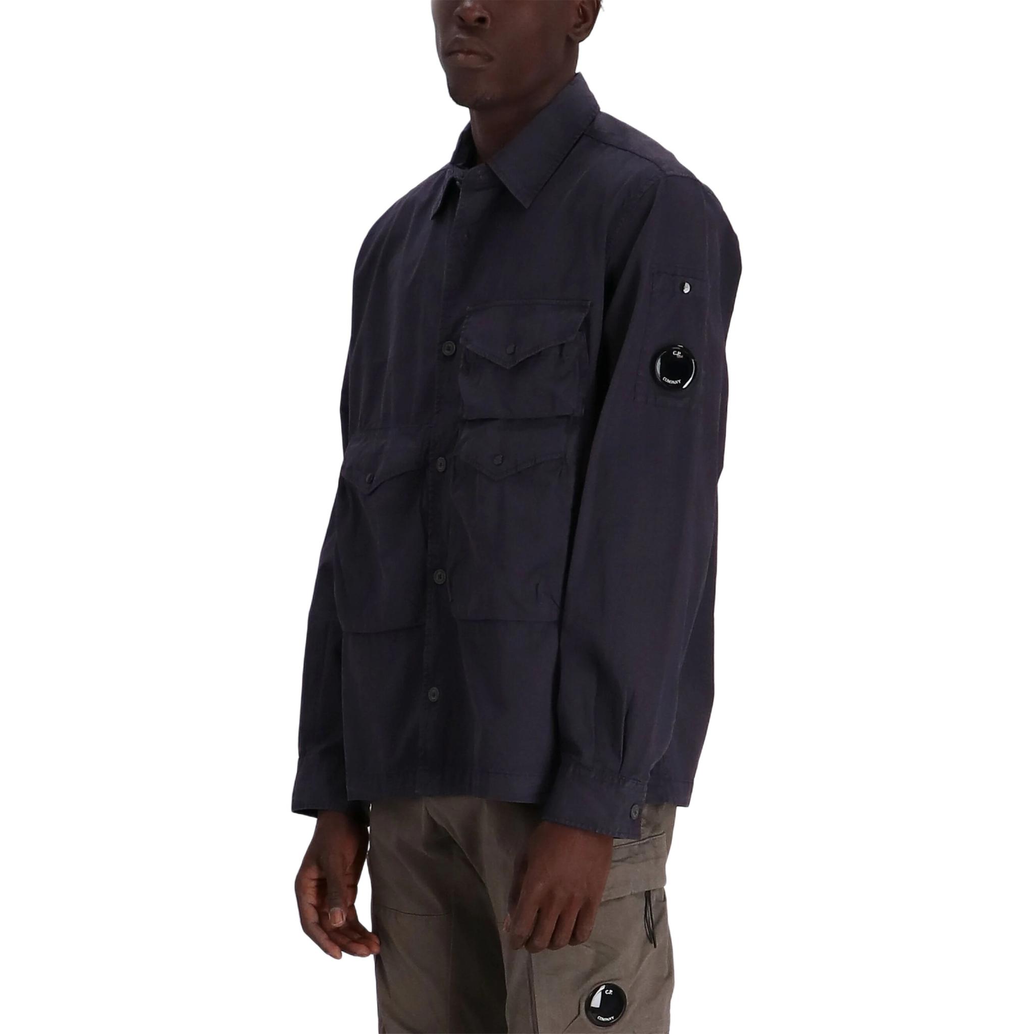 Purchase Kemeja Lengan Panjang C.P. Company Deep Purple dengan Kancing Depan CMOS126A110143G-799