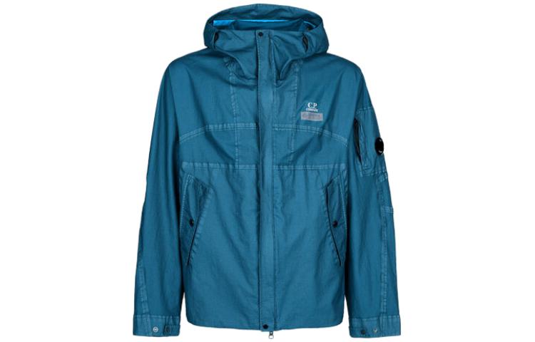 C.P. Company C.P. Company SS23 Blue Logo Print Long Sleeve Jacket 14CMOW105A006366G825