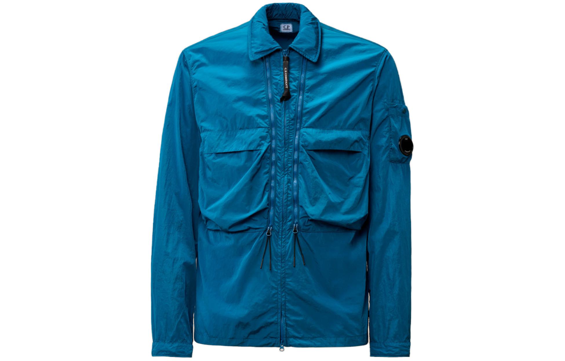 C.P. Company Casual Detachable Hood Zip-Up Jacket - Blue 16CMOS013A005904G848