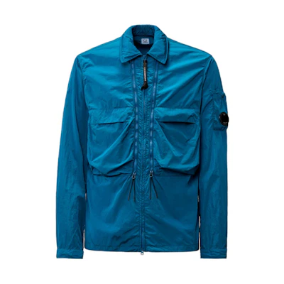 C.P. Company Casual Detachable Hood Zip-Up Jacket - Blue 16CMOS013A005904G848