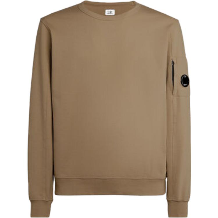 C.P. Company Crewneck Lens Detail Sweatshirt Walnut Brown - CMSS032A002246G653