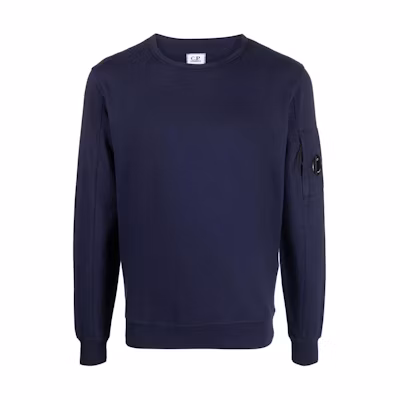 C.P. Company Crewneck Logo Pullover Sweatshirt Deep Blue 14CMSS032A002246G868