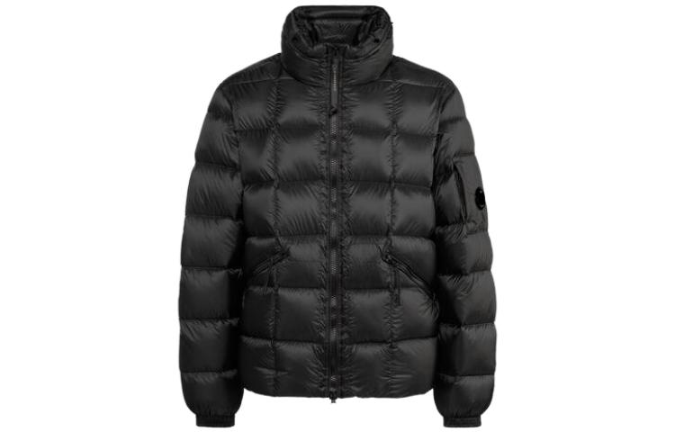 C.P. Company DD Shell Concealable Hood Down Jacket Black Unisex Zip-Up Jacket 15CMOW194A006099A999