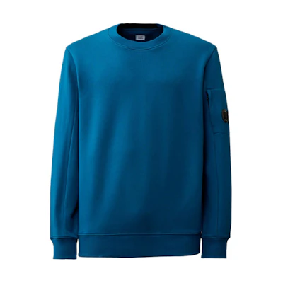 C.P. Company Diagonal Fleece Sweatshirt Navy Blue Pullover 16CMSS022A005086W848