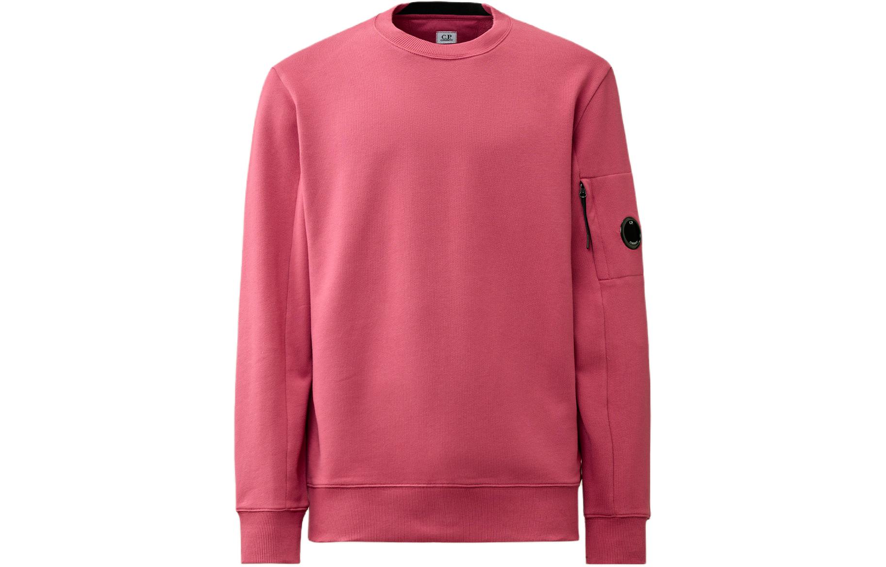 C.P. Company Diagonal Raised Fleece Crewneck Sweatshirt Pink Long Sleeve 16CMSS022A005086W577