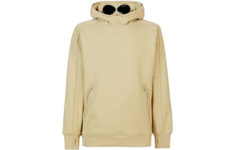 C.P. Company Diagonal Raised Fleece Goggle Hoodie Yellow SS23 Pullover 15CMSS080A005086W317