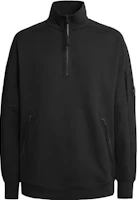 C.P. Company Diagonal Raised Fleece Stand Collar Sweatshirt Black - Pullover 15CMSS081A005086W999 C.P. Company Diagonal Raised Fleece Stand Collar Sweatshirt Black - Pullover 15CMSS081A005086W999