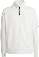 C.P. Company Diagonal Raised Fleece Zip Sweatshirt White Jacket 15CMSS061A005086W103 C.P. Company Diagonal Raised Fleece Zip Sweatshirt White Jacket 15CMSS061A005086W103
