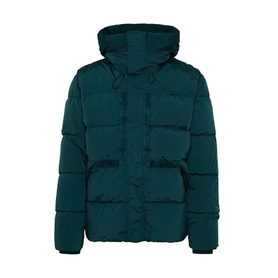 C.P. Company Down Jacket Hoodie Solid Color - Dark Green 13CMOW252A005864G861