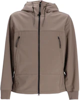 C.P. Company Drawstring Hooded Zip-Up Jacket Grey Taupe CMOW012A006097A-Grey C.P. Company Drawstring Hooded Zip-Up Jacket Grey Taupe CMOW012A006097A-Grey