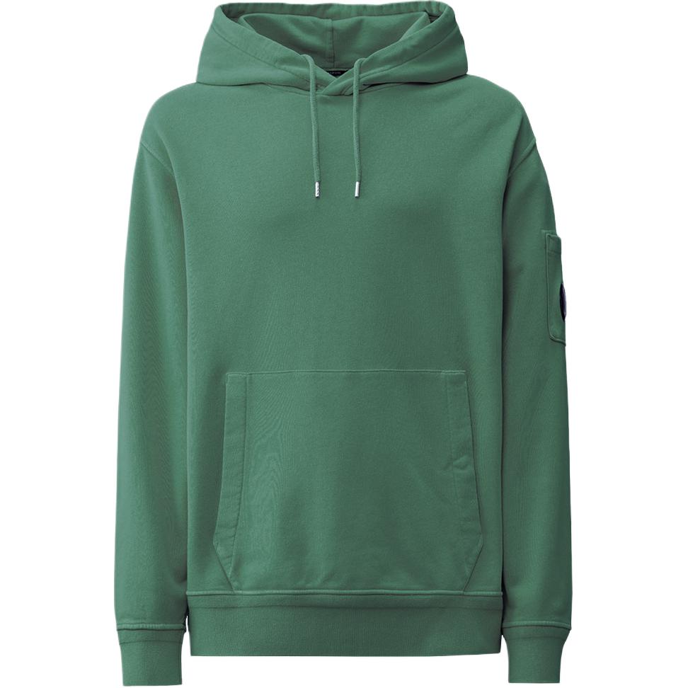 C.P. Company Duck Green Solid Color Drawstring Hoodie CMSS099A110044R-649