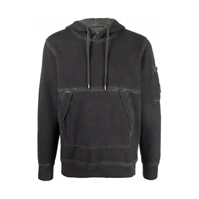 C.P. Company Faded Trim Hoodie - Black 11CMSS291A006090S999