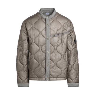 C.P. Company Fitted Long-Sleeve Jacket Light Brown Colorblock Design CMOW077A110158A327