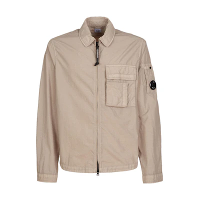 C.P. Company Flat Nylon Zipped Jacket Brown 14CMOS101A005991G330