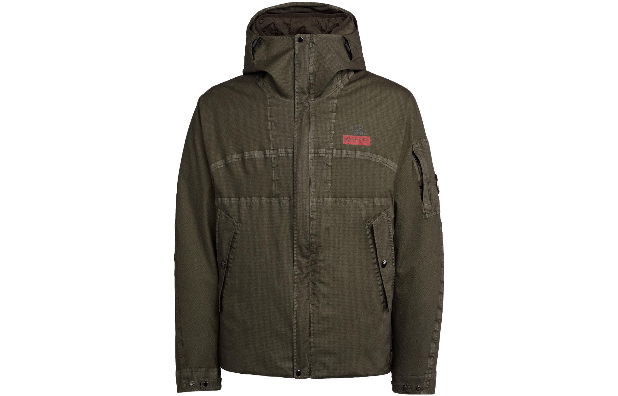 C.P. Company Full-Zip Detachable Liner Hooded Jacket Ivy Green 15CMOW104A006366G683