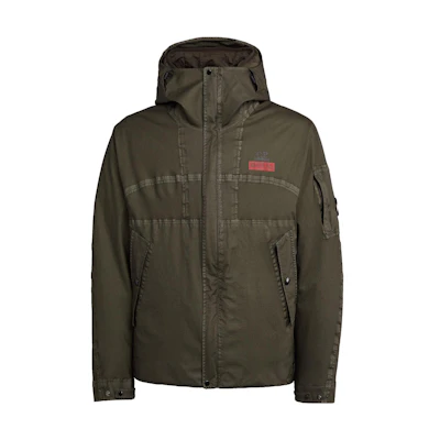 C.P. Company Full-Zip Detachable Liner Hooded Jacket Ivy Green 15CMOW104A006366G683