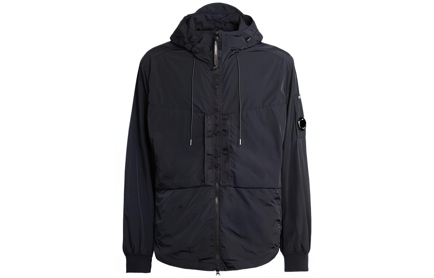 C.P. Company Full-Zip Lens Detail Hoodie Jacket Men’s Black CMOS024A005904G888