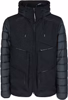 Order C.P. Company FW21 黑色防風多口袋拼接連帽外套. 11CMOW106A006097M999-48