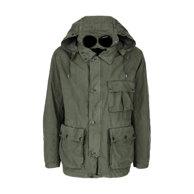 C.P. Company FW21 Army Green Multi-Pocket Hooded Jacket 11CMOW208A005966G-665