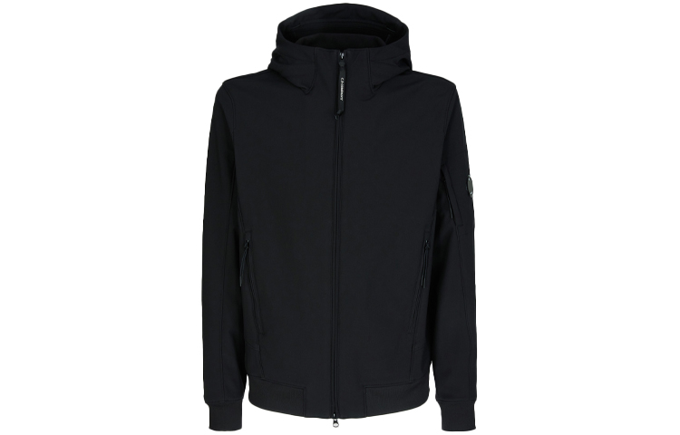 C.P. Company FW21 Black Zip-Up Hooded Jacket 11CMOW003A006097A999-58