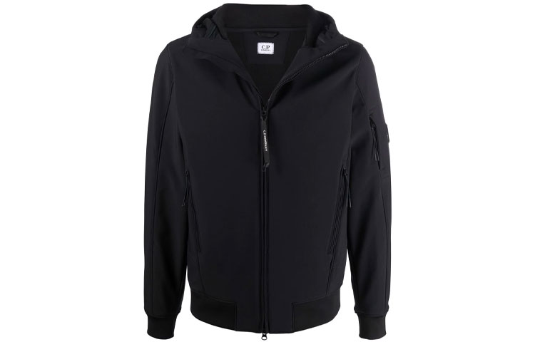 C.P. Company FW21 Blue Zip-Up Hooded Jacket 11CMOW003A006097A878